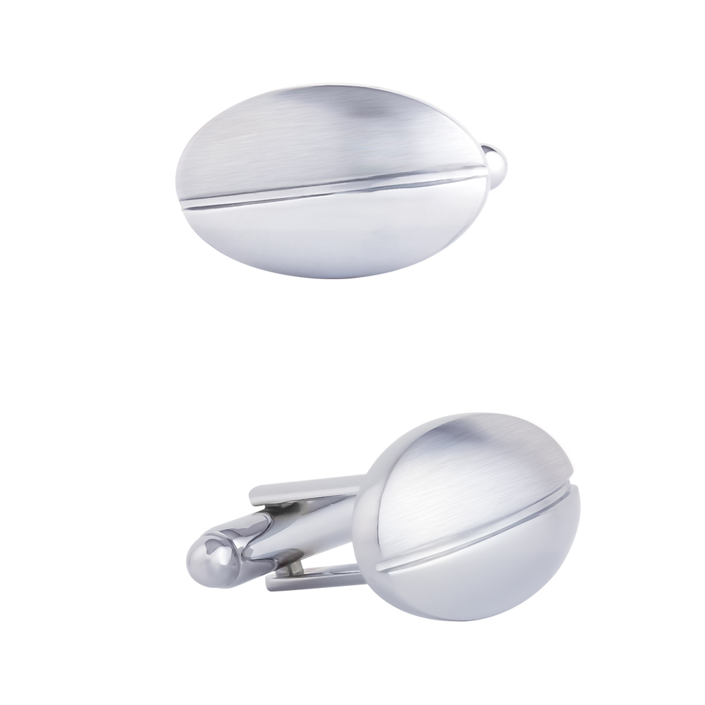 JINJIE Low Price Sliver Simple Design Round Smooth Mens Cufflinks For Shirt Wholesale CL-C020