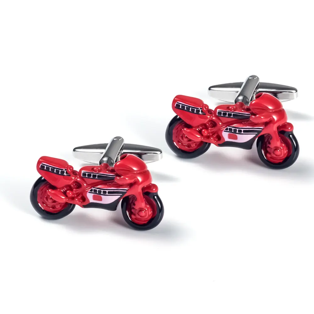 Factory Novelty Sports Motor Bike Cufflinks Copper Motorcycle Cuff links for Men CC0083-R