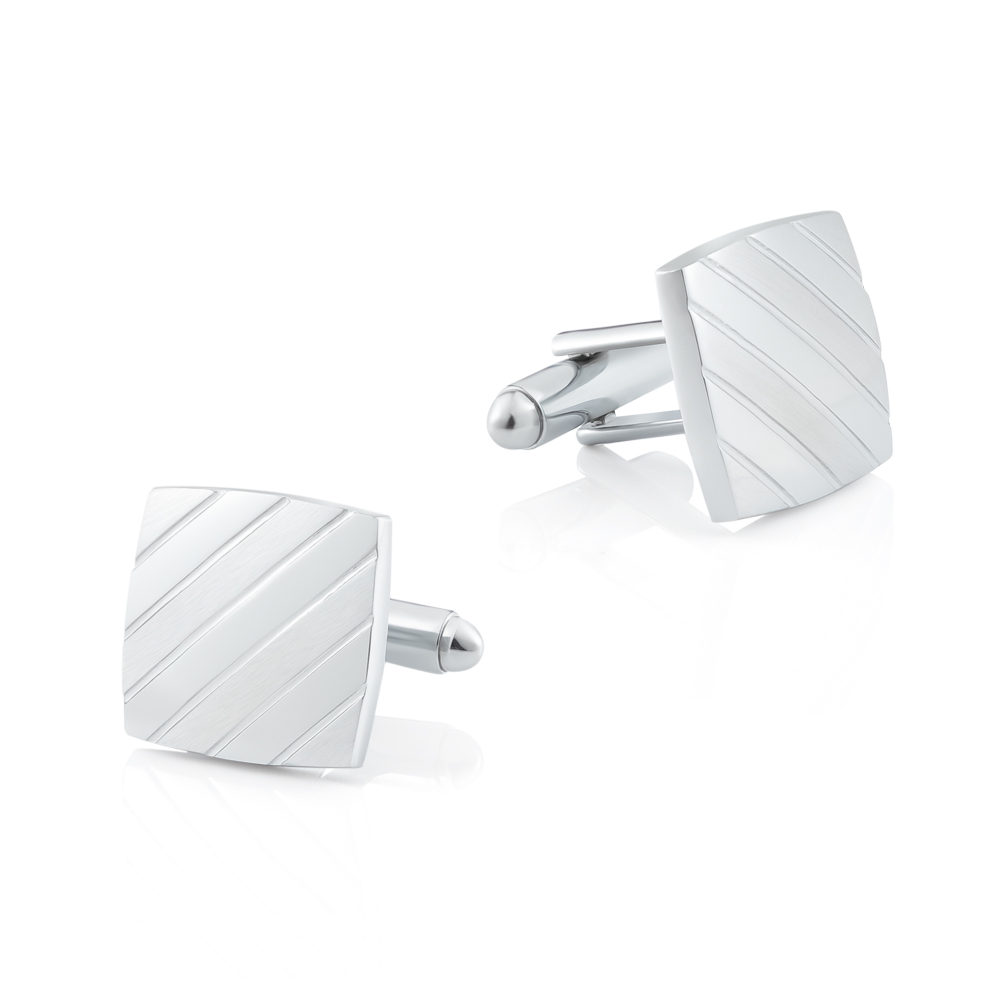 Best Selling Low Price Men's Cufflinks With Diagonal Stripes Design Metal Creative Gifts CL-C060