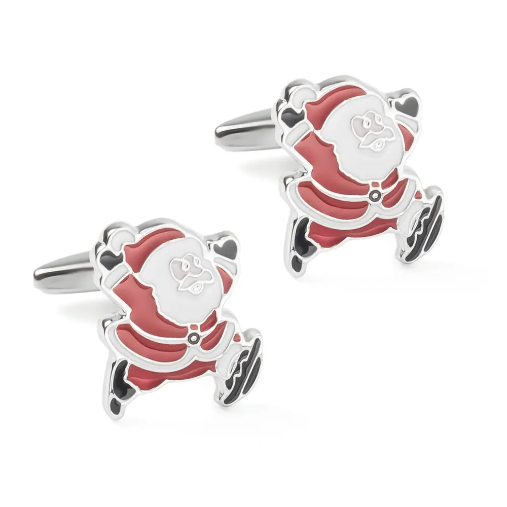 Low Price Factory Wholesale Men Christmas Gift Novelty Fashion Santa Cufflinks  CC0187