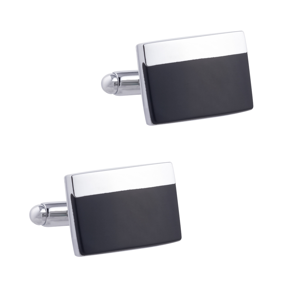 Classic Men's Black Enamel Cufflinks Cheap Price French Shirt Buttons for Tuxedo Shirt CC-Q215