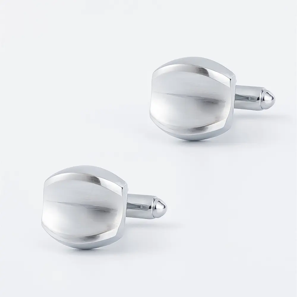 High Quality Bulk Double Plated Cuff Link Newest Men's Copper Blank Oval Men Cufflinks CL-C006