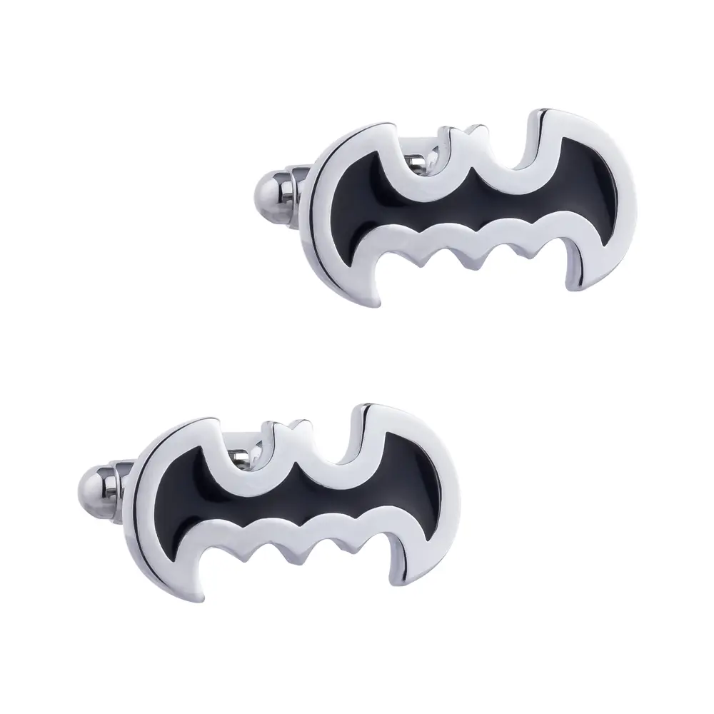 Wholesale Elegant Cheap Brass Material Square Shaped Black Enamel  Men Cufflinks CC0252