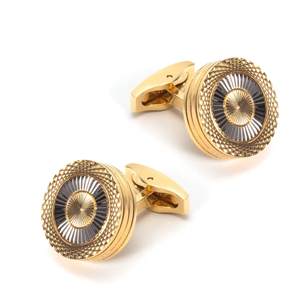 Personalized Mens Wedding Gifts French Shirt Round Engraved Cufflinks Wholesale CL0171