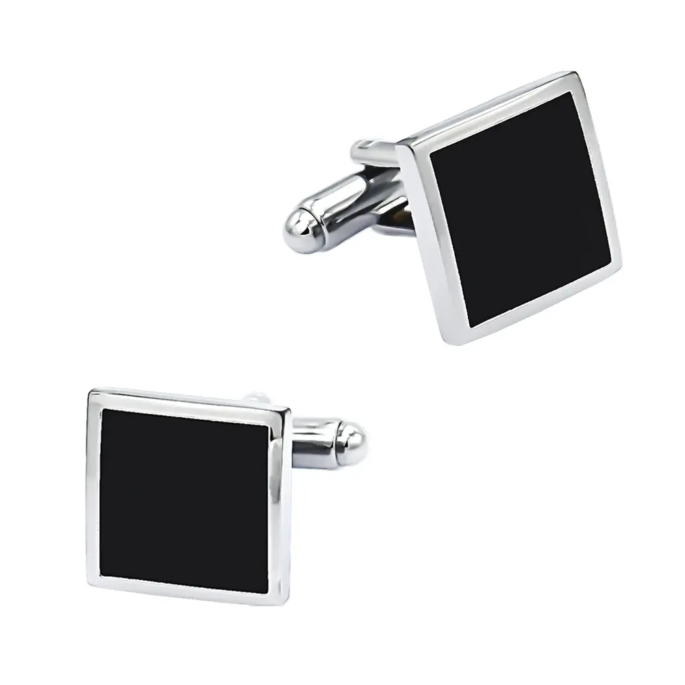 Simple Design Accessory Gift Gentleman Business Wedding Plaid Square Sleeve Cufflinks For Men CC-Q253