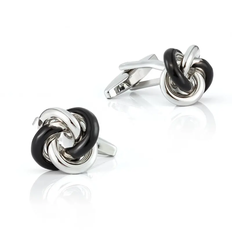 Classic Style Double Color Copper Knot Cufflink for Men Shirts02.jpg
