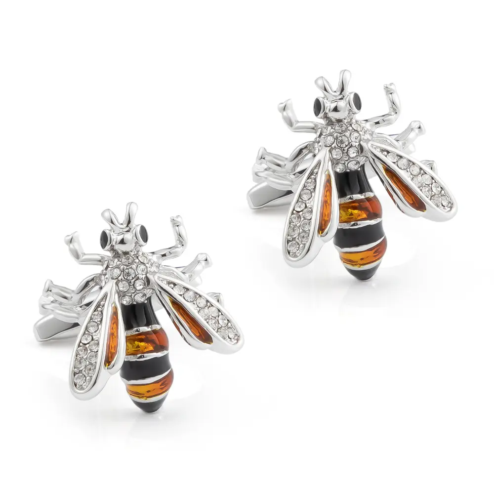 Wasp Cufflinks Personalised Bee Cufflinks Crystal Cufflinks Gemstone Cufflinks Mens Gift Birthday Anniversary CS8907