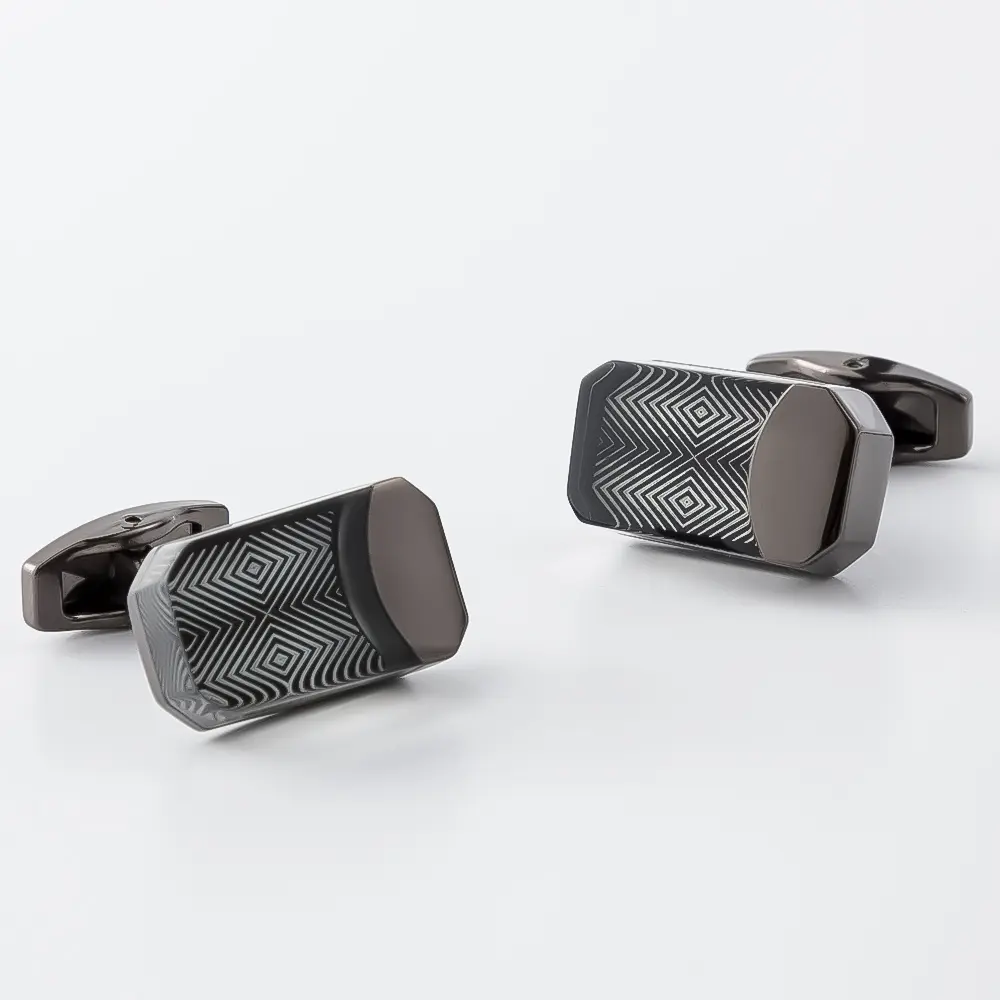 Vintage Geometric Audio Shape Fashion Black Alloy Cufflinks Low Price
