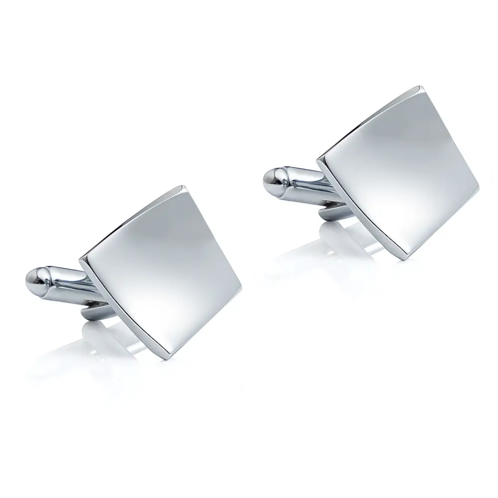 Personalized Plain Metal Cufflinks French Mens ...