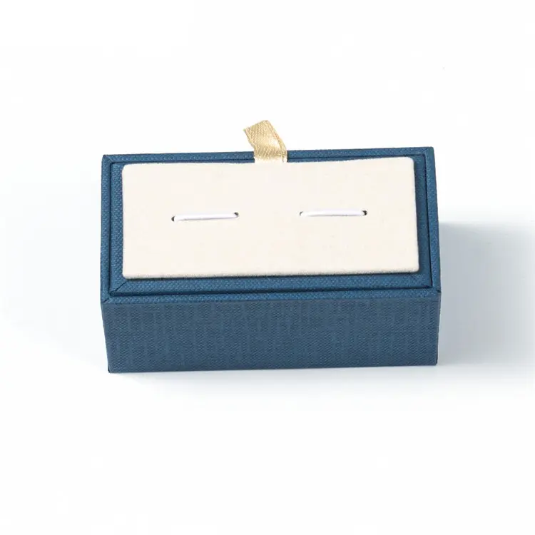 JINJIE Factory High Quality Custom Logo Low Price Fashion Cufflink Packing Gift Boxes P3016A-Blue