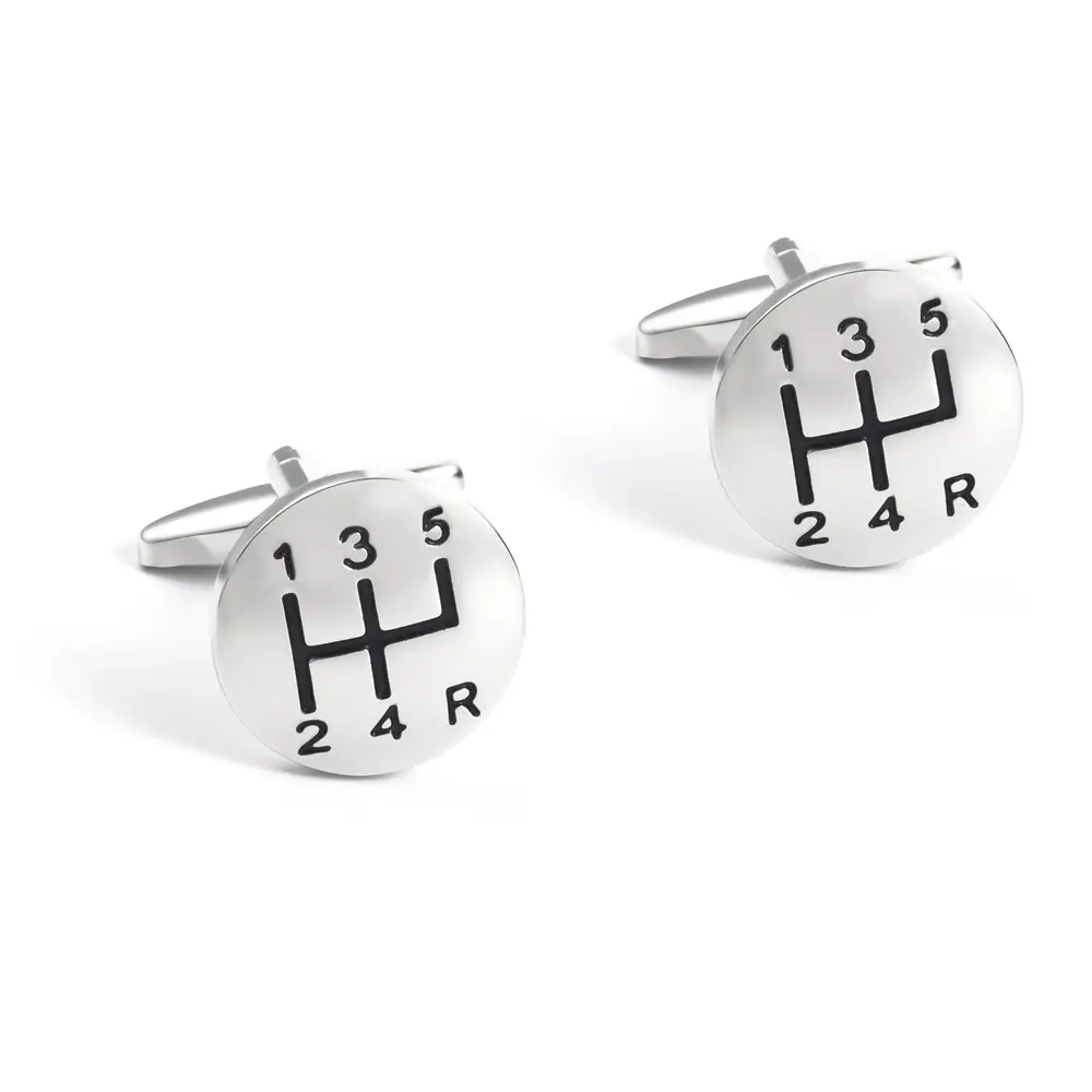 Fashion Men Jewelry French Cufflinks Brass Round Shaped Six Gear Pattern Cufflinks for Shirt CC0009