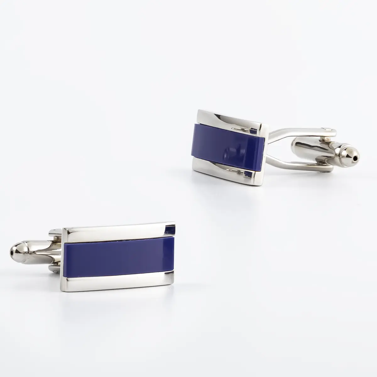 Wholesale Elegant Custom Dark Blue Opal Cufflinks Men's Business Suit Fashion Accessory CC0333