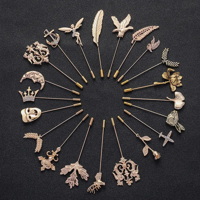 Elegant Small Suit Brooch Pin Stylish Floral Vi...