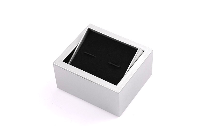 Custom Logo White Color square Cufflinks Gift P...