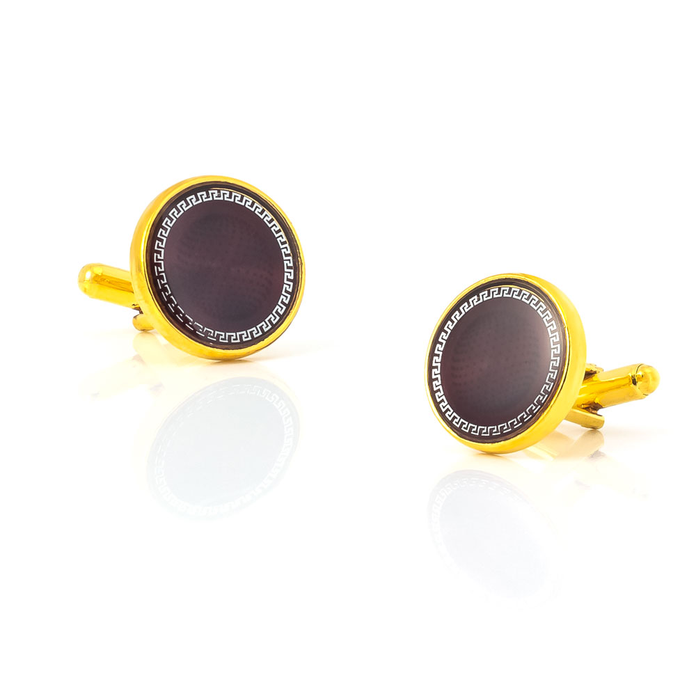 Personalized High Quality Golden Color Pattern Accessories Cufflinks