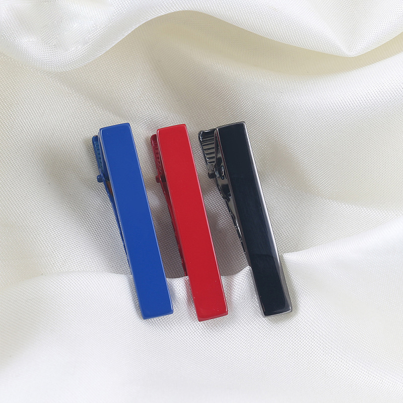 Red, Black, Blue Tie Clips for Shirts Men's Blank Short Design Tie Clip Tie Pin Wholesale TL1018