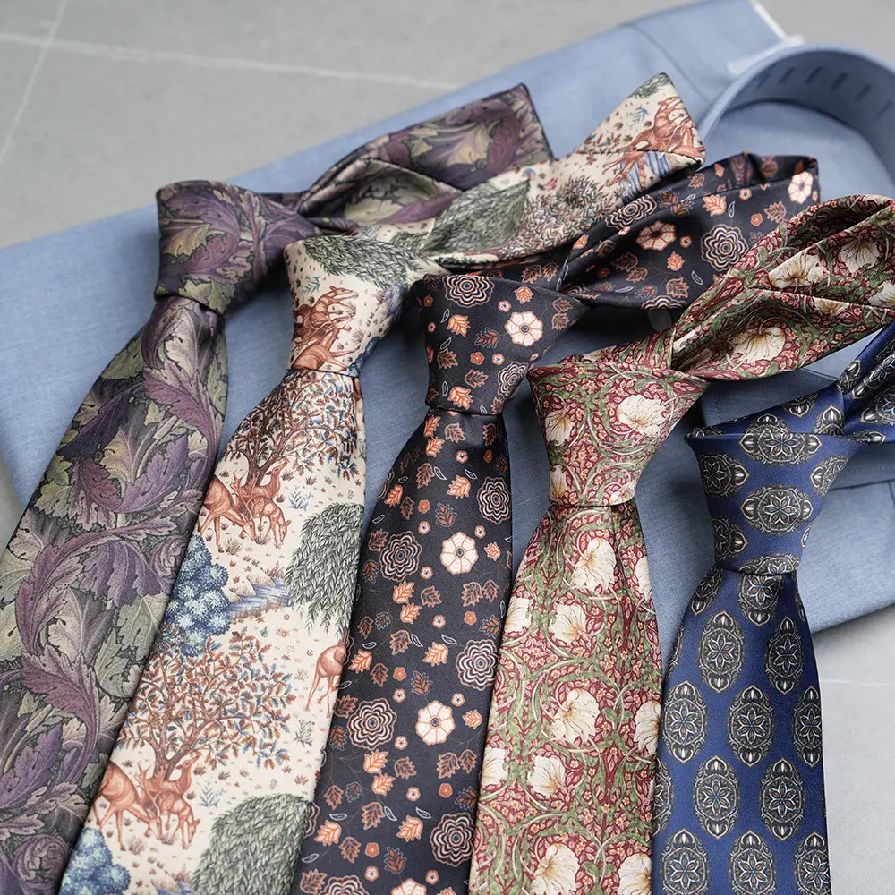 OEM Low MOQ Men Suit Necktie Polyester Fabric H...