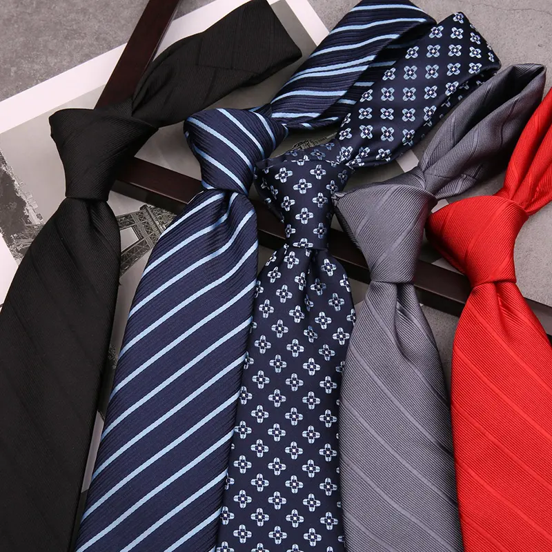 OEM Manufacturer 8CM  Polyester Men's Business Striped Necktie Low Price PT8109-132