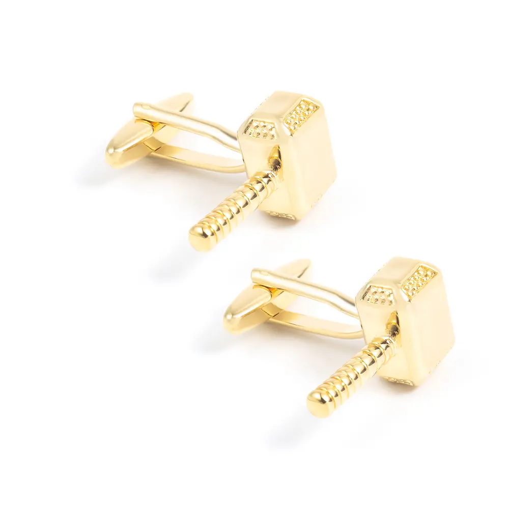 Fashion Factory Low Price Copper Material Gold Plated Hammer Cufflinks For Men Shirt CL0030-G