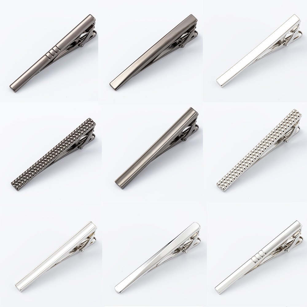 Factory Low Price Glossy Electroplated Alloy Tie Clips Men's Fashion Accessories  TL50201-TL50206