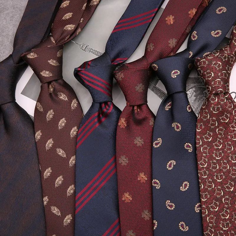 OEM Men's Business Casual 8cm Striped Tie for Wedding Business Formal Wear PT858-80