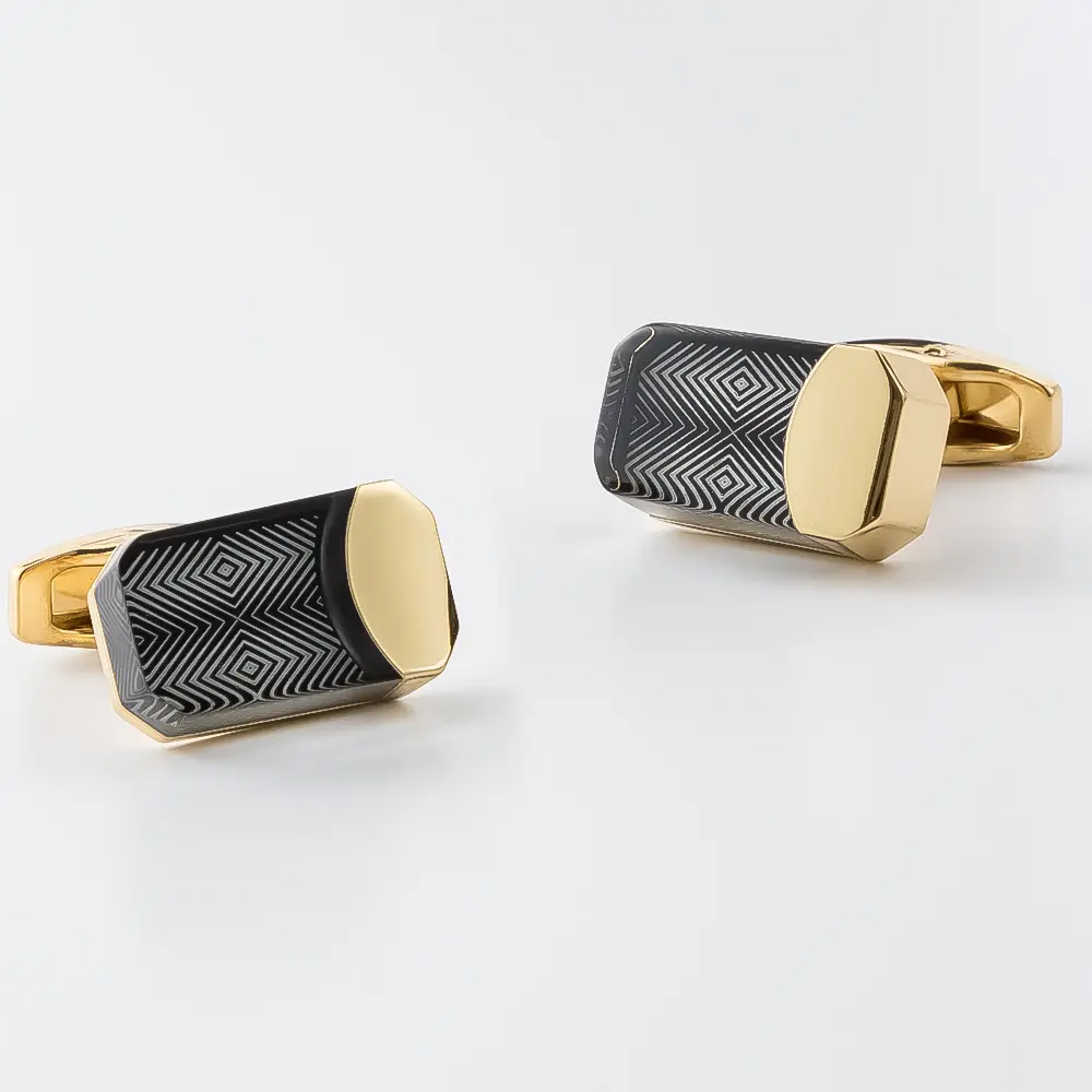 Vintage Geometric Speaker Shape Fashion Golden ...