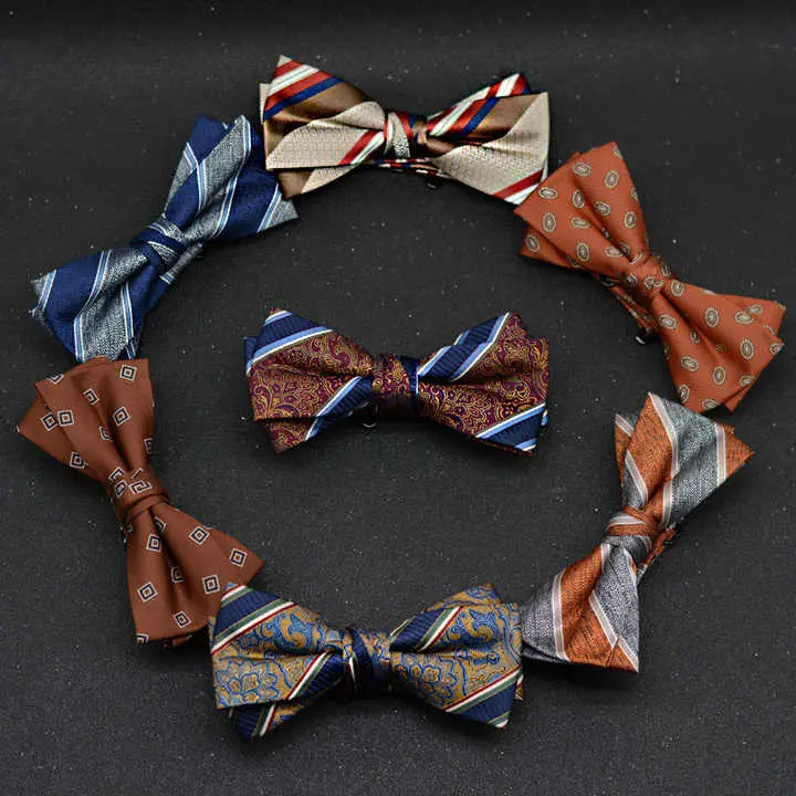 Hot Selling Factory Wholesale Fashion Mens Bow Tie Classics Polyester Bowtie With Embroidered Pattern C-WXY093