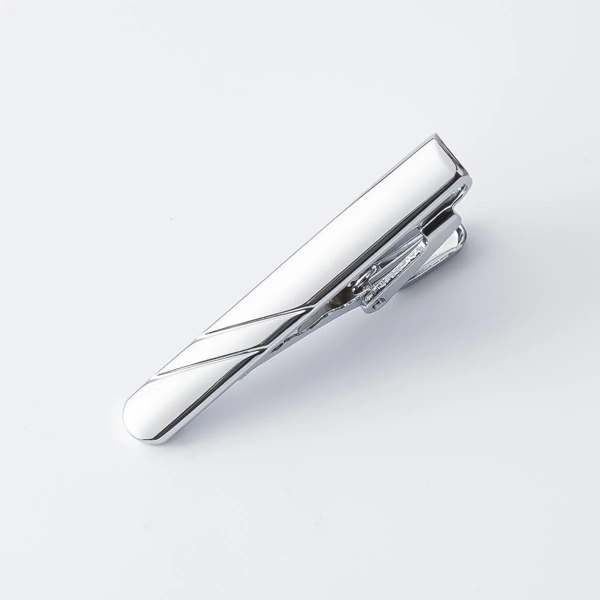 4CM Mens Silver Copper Tie Clips Short Design T...