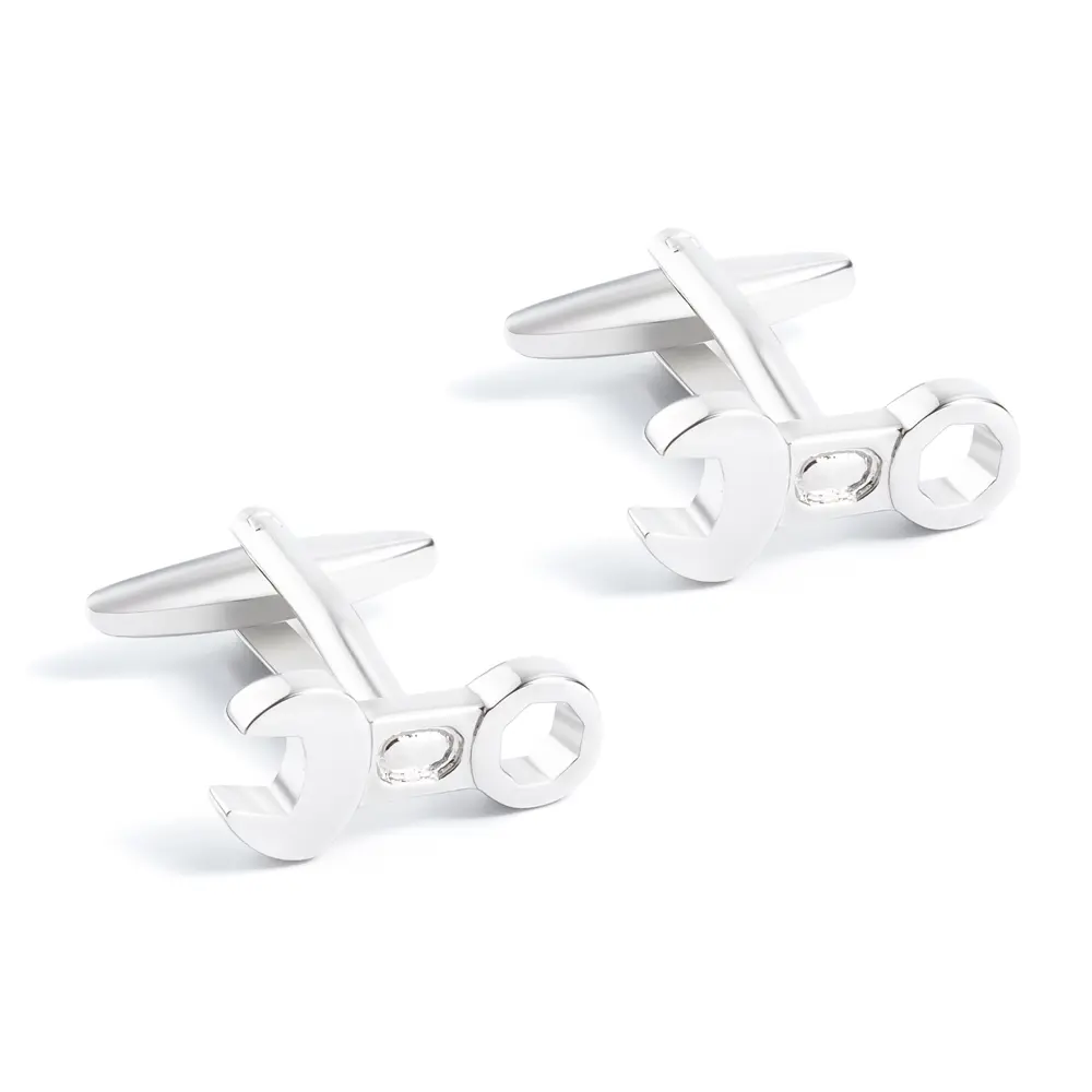 Wholesale Silver Personalized Wrench Cufflinks Men's Suit Shirt Fashion Accessory CL0132