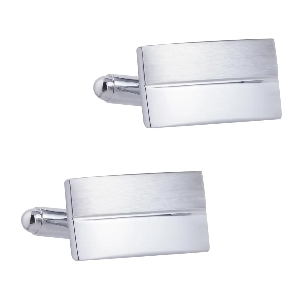 Men's Cufflinks Wholesale Cheap Price Simple Design Square Metal Blank Button Cufflinks CL-C130