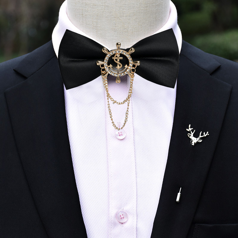 Factory Business Black Diamonds Solid Color Men...