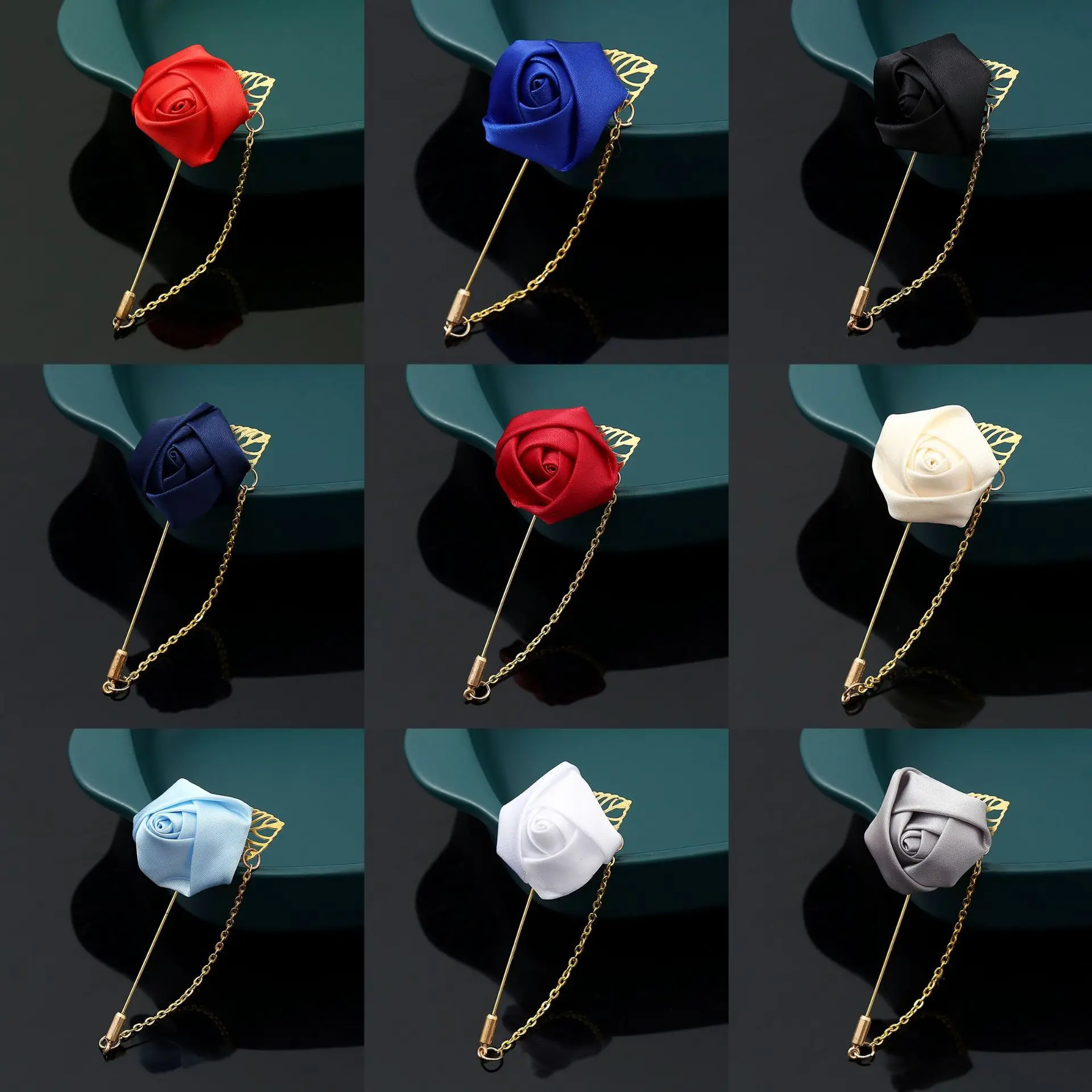 Wholesale Custom Handcrafted Rose Flower Lapel ...