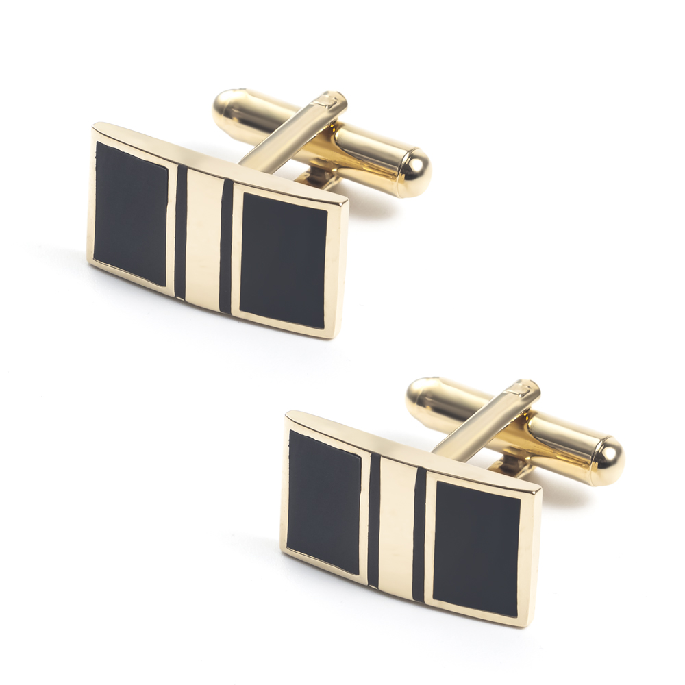 Cufflink Manufacturer Square Enamel Gold Plated Copper Cuff links Cheap Wholesale CC-Q257