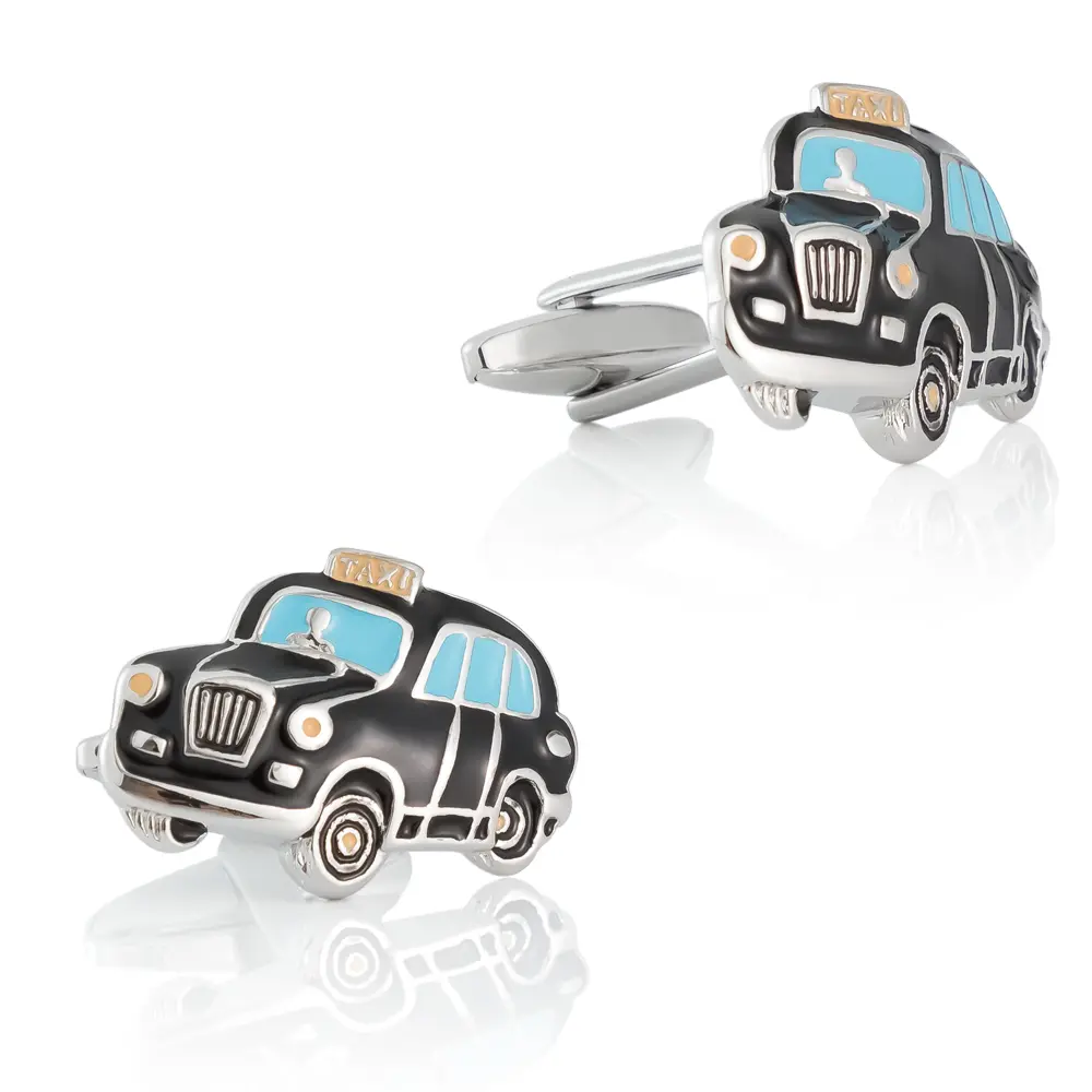 Manufacturer Novelty & Vintage Enameled Taxi Cab Cufflinks Design Men Gifts Low Price CC0099