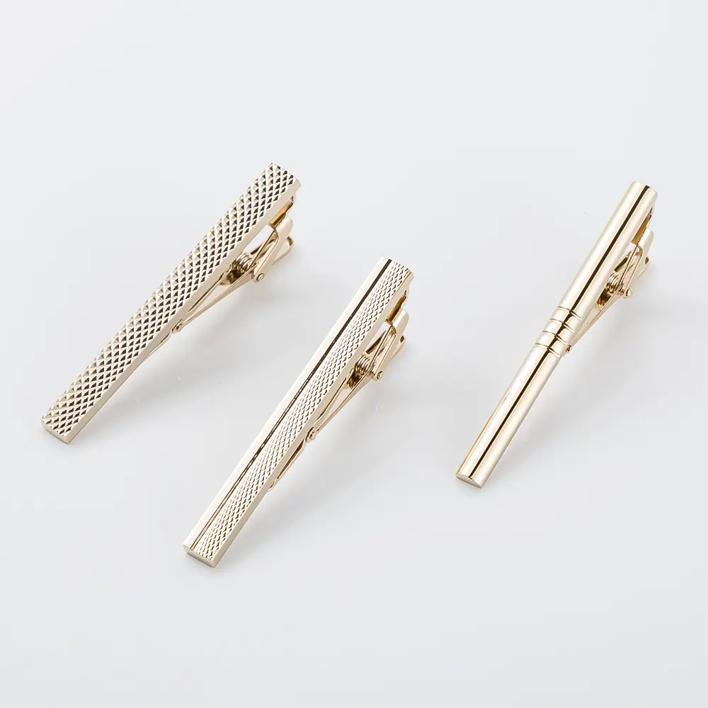 High Quality Business Men's Wedding Party Gold Plated 6cm Glossy Brass Tie Clip  TL9005-6-8