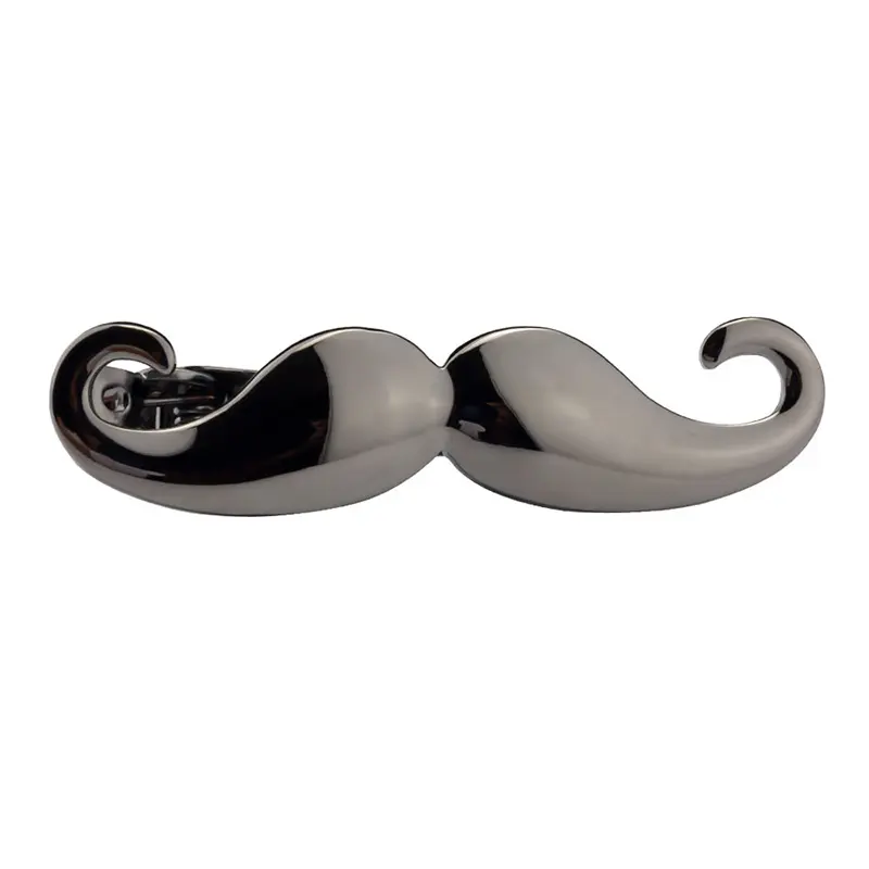 JINJIE New Popular Fashion Tie Bar Black Big Beard Design Mens Tie Clip For Suit Wholesale TL1008-B