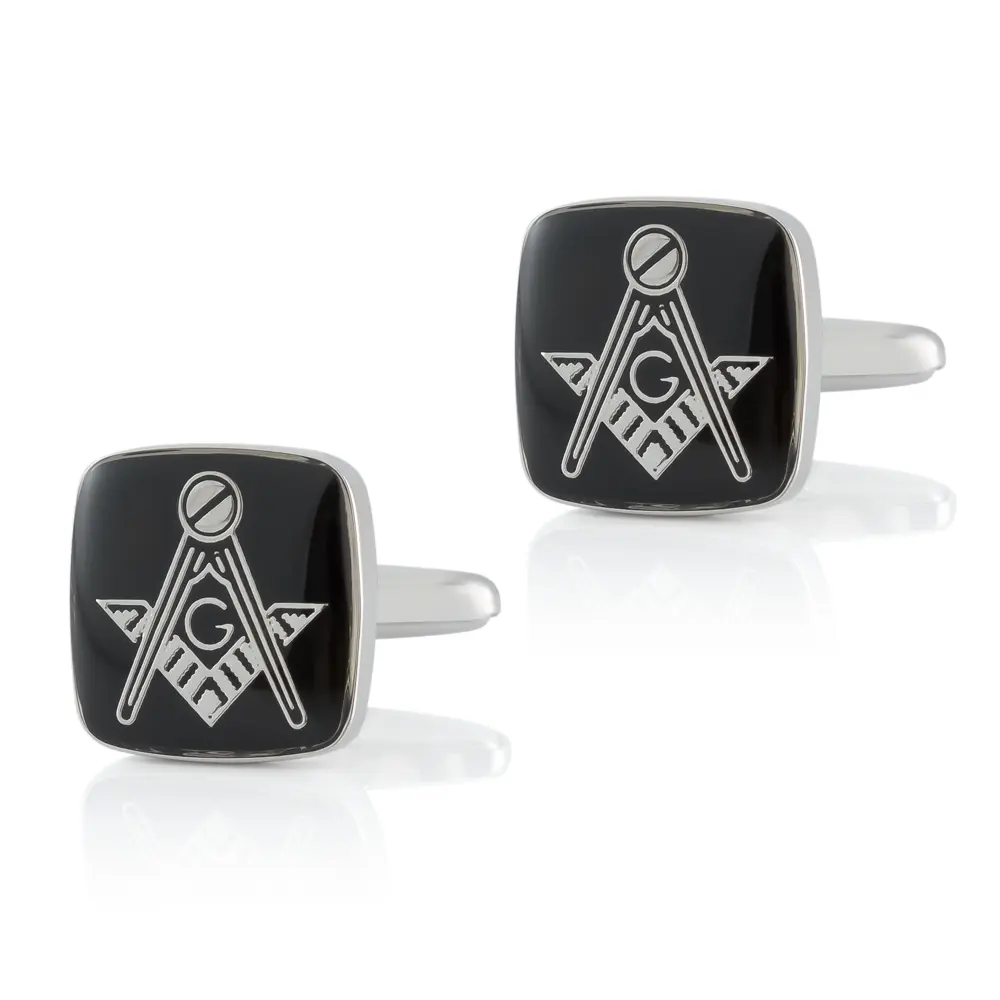 High Quality Fashion Enamel Black Masonic Logo ...
