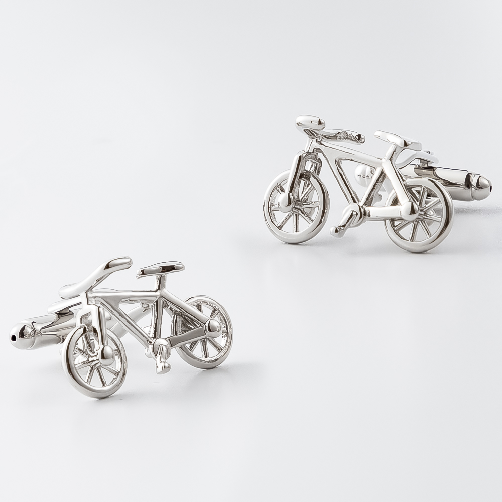 Wholesale Silver Bicycle Novelty Cuff links Cus...