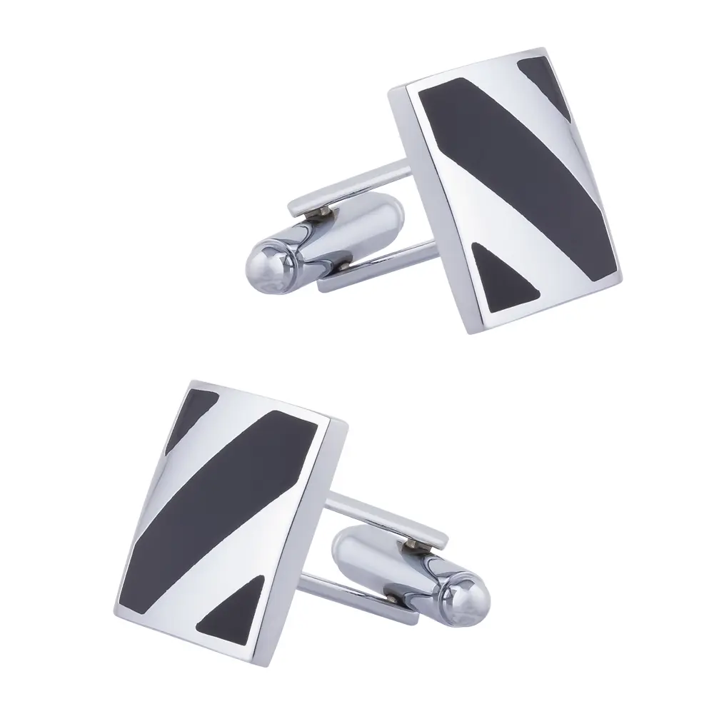 Wholesale Elegant Black & Silver Men Tuxedo Shirt Cufflinks Hot Selling CC-Q003-1