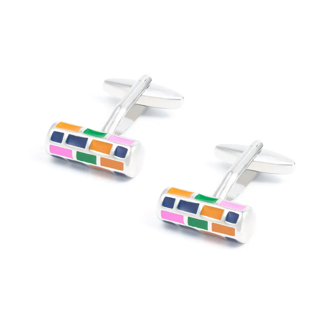 Custom Factory Wholesale Cylindrical Colorful Cufflinks For Men Shirt Accessories CC0309