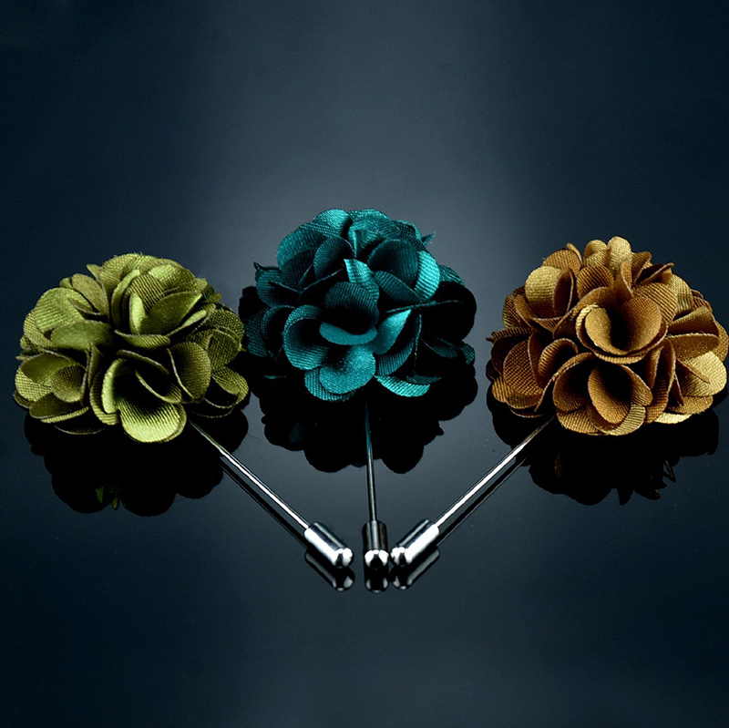 Men's Suit Brooch Wedding Party Men Flower Lapel Pin Fabric Corsage Fashion Accessories Gifts BC-1079