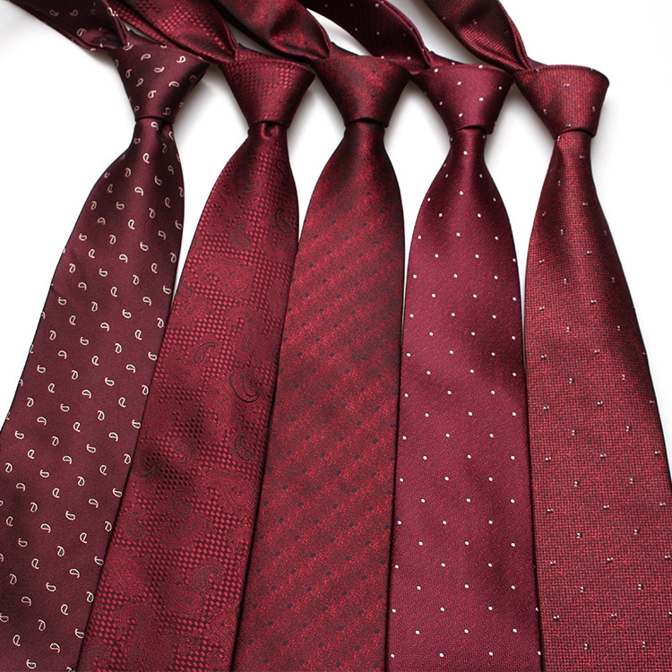 High Quality Men's Business Fashion Polka Dot Polyester Tie Support Custom Label PT815