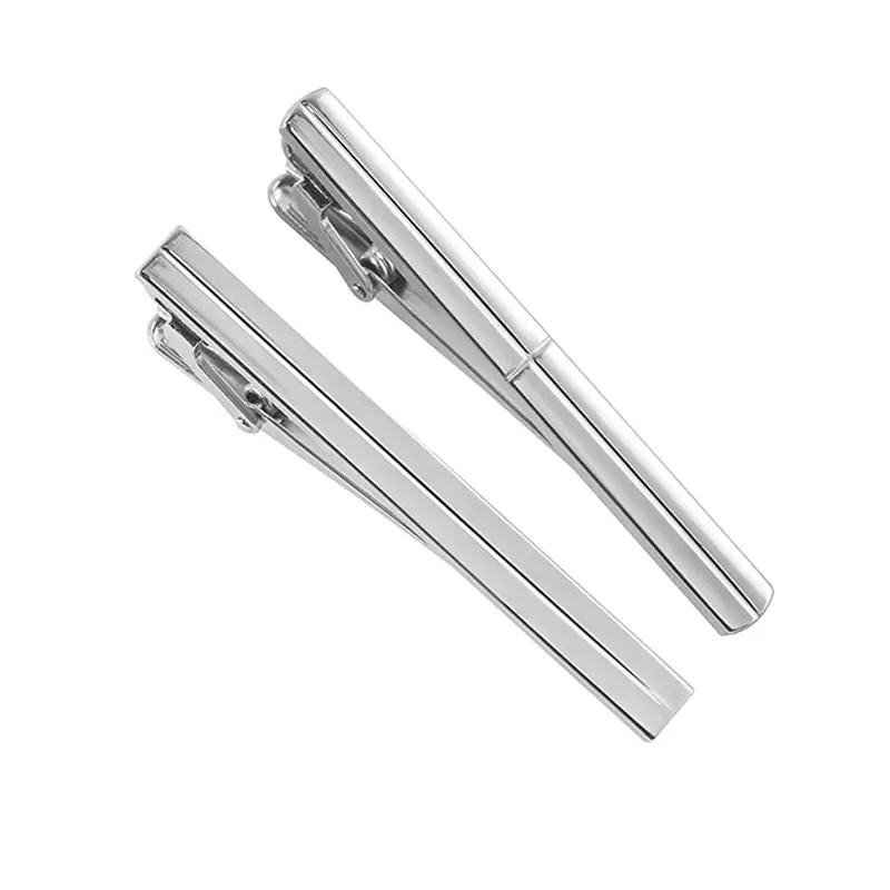 Copper Men Tie Clips Men's Fashion Silver Color...