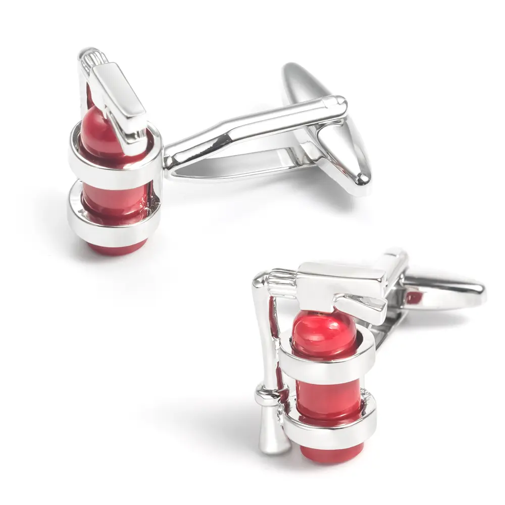 Unique Manufacturer Custom Fashion Funny Fire Extinguisher Cufflinks for Firefighters Gift CC0002