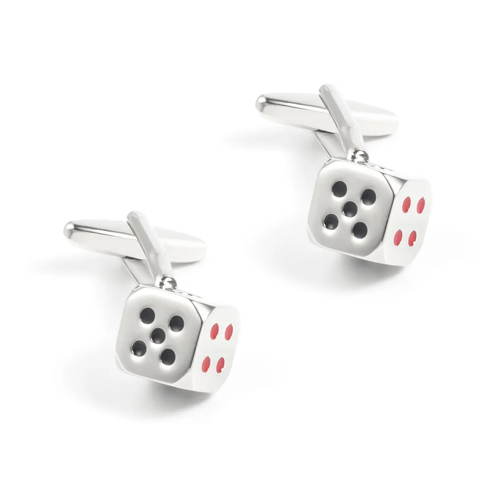 Wholesale Funny Game Dice Cufflinks  Men's Suit Shirt Fashion Accessory CC0199
