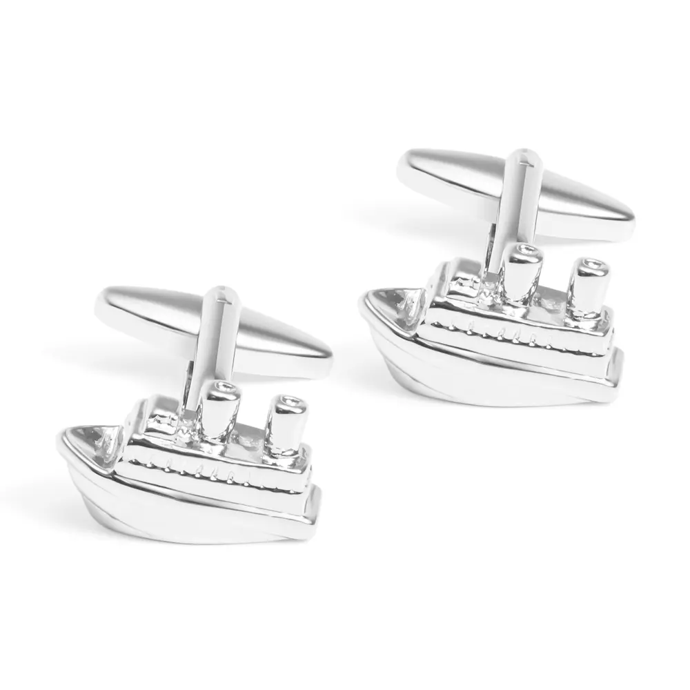 Wholesale Factory Price High Quality Boat Sailing Ship Sailboat Metal Craft Cufflinks CL0015