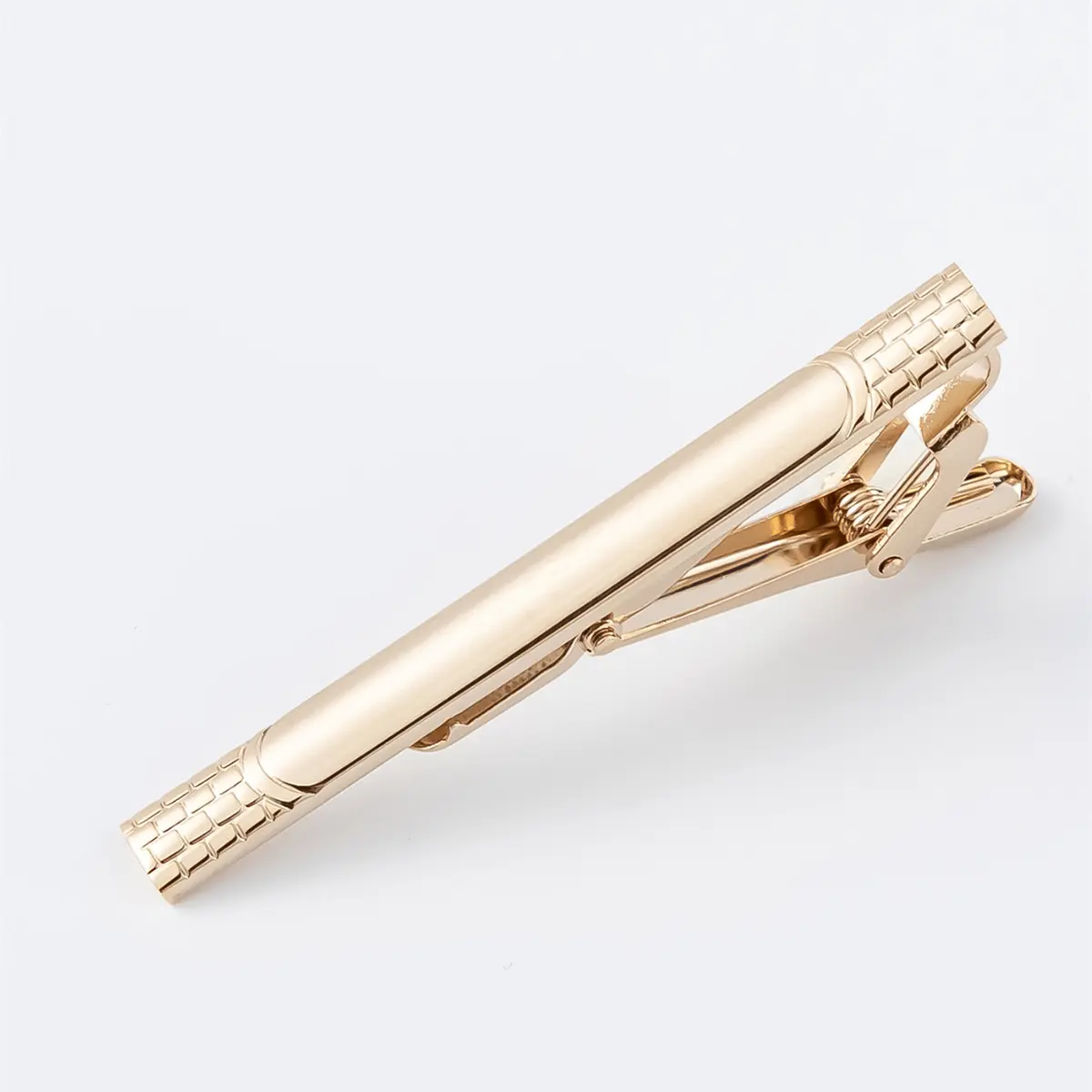 High Quality Business Men's Wedding Party Gold Plated 6cm Glossy Brass Tie Clip for Tie TL9009