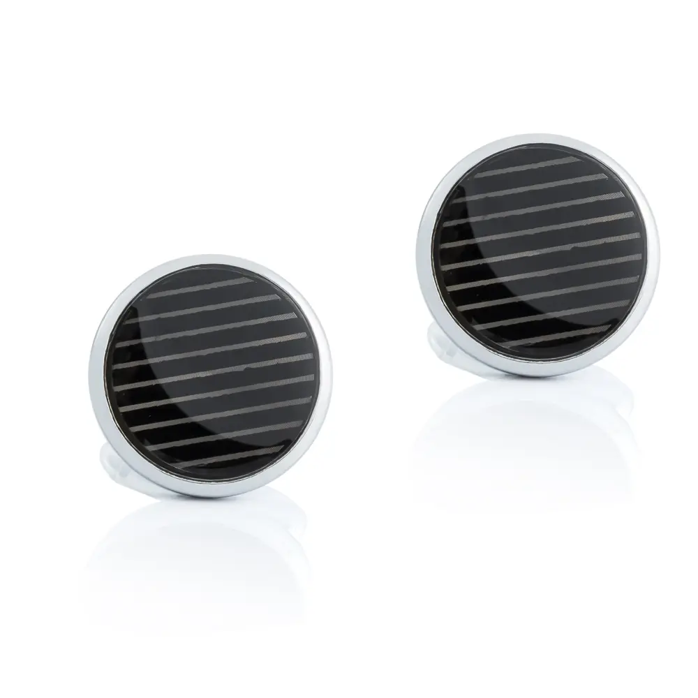 Factory French Copper Cufflinks Black Stripes Shirt Button Accessories Men Cuff Links CA9006