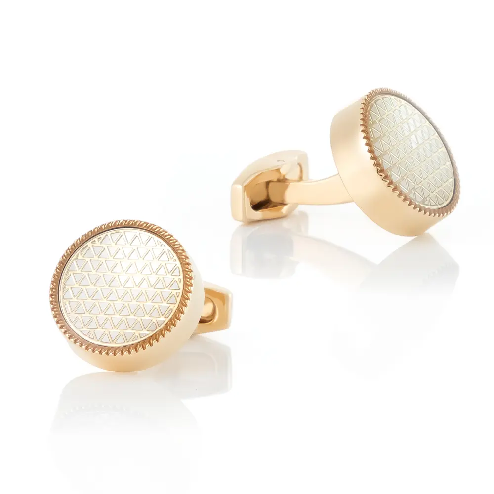 Men Vintage Enamel Carbon Fiber Tuxedo Shirt Cufflinks