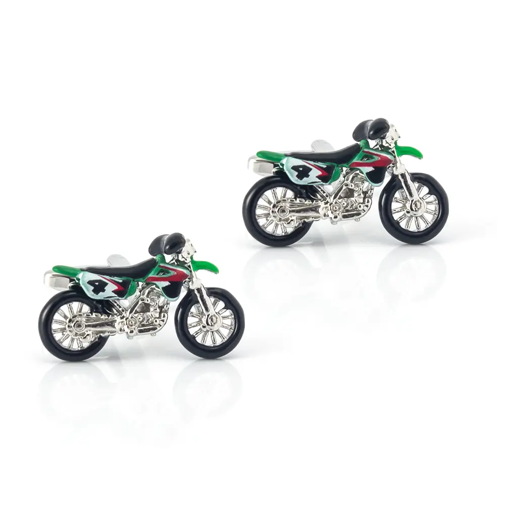 JINJIE Factory Custom Novelty Design Enamel Motorbike Cufflinks for Men CC0229